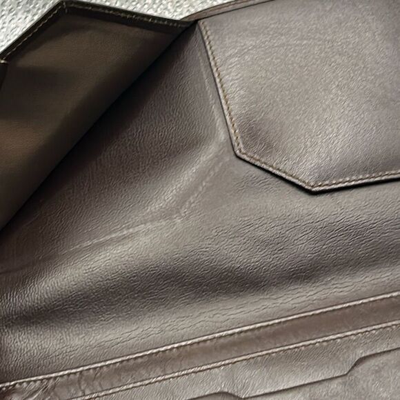 Christian Dior Bi-Fold Long Wallet Brown Calfskin Leather Checkbook Cardholder - Picture 7 of 16